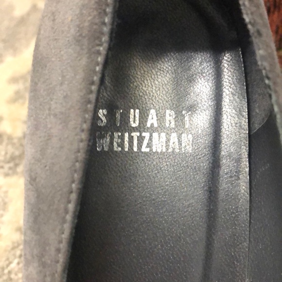Stuart Weitzman Gray Leather Heels 7.5 - GUC/Used - Picture 5 of 12